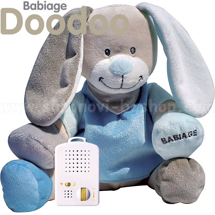 Doodoo Teddy bunny with a soothing sound in blue 0120