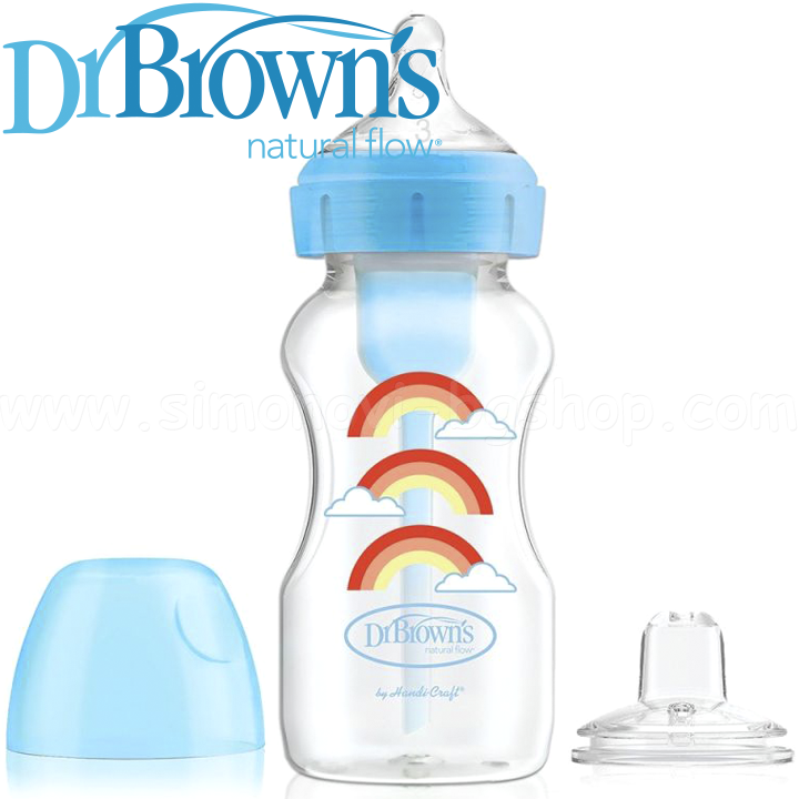*Dr.Brown's Wide-Neck Options+   270 . Blue Rainbows