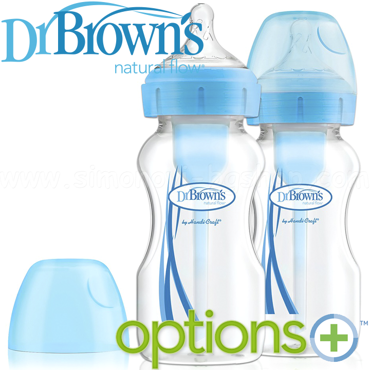 *Dr.Brown's Wide-Neck Options+   2 . 270 . Blue