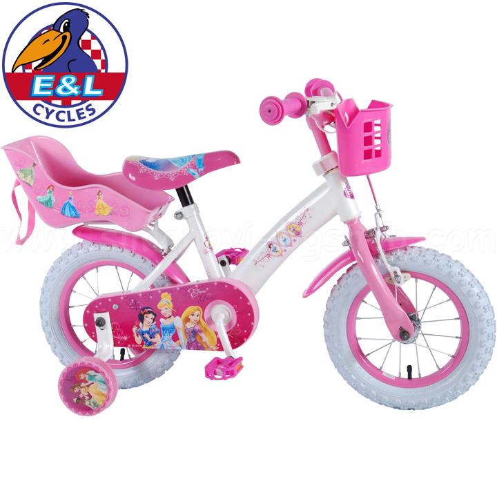 E & L cycles Детски велосипед с помощни колела 12" Disney Princess E & L cycles Детски велосипед с помощни колела 12" Disney Princess