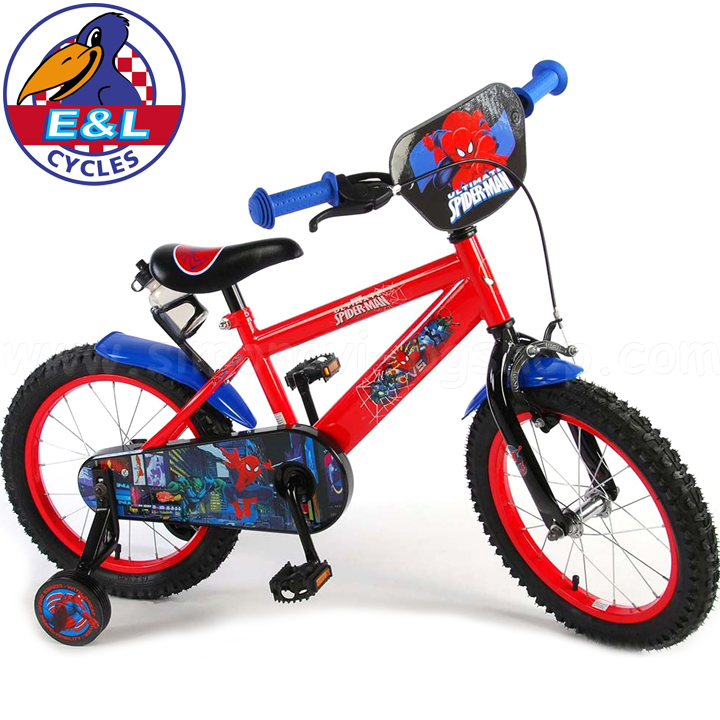 E & L cycles Детски велосипед с помощни колела 16" Spiderman E & L cycles Детски велосипед с помощни колела 16" Spiderman