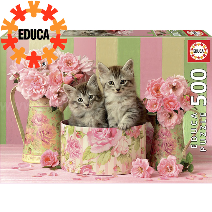 Educa Puzzle Kittens with Roses 500 pieces 17960 Educa Puzzle Kittens with Roses 500 pieces 17960