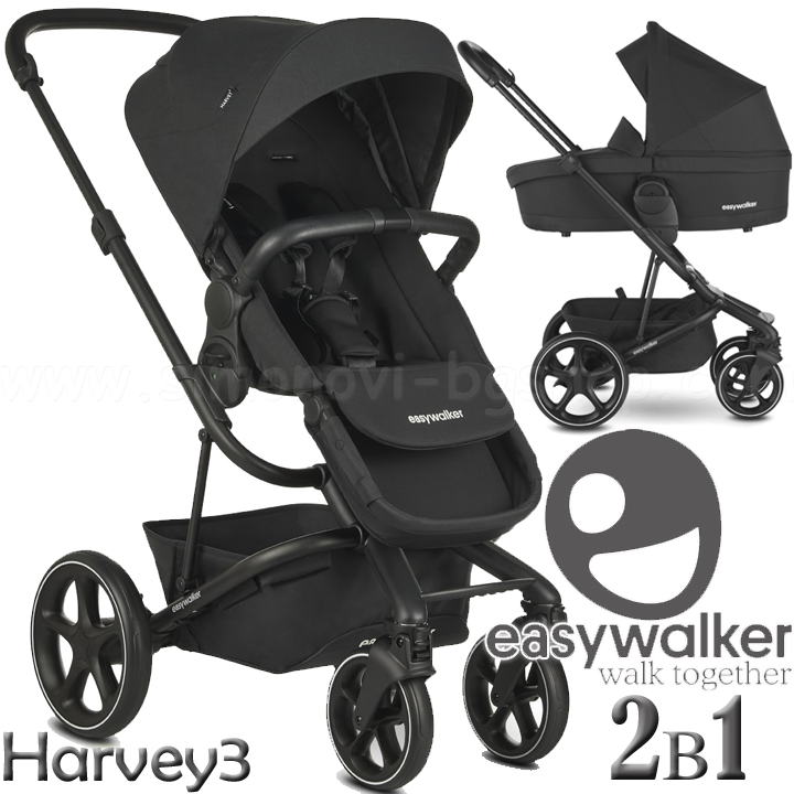 * Cărucior EasyWalker Baby Harvey³ 2in1 Shadow Black