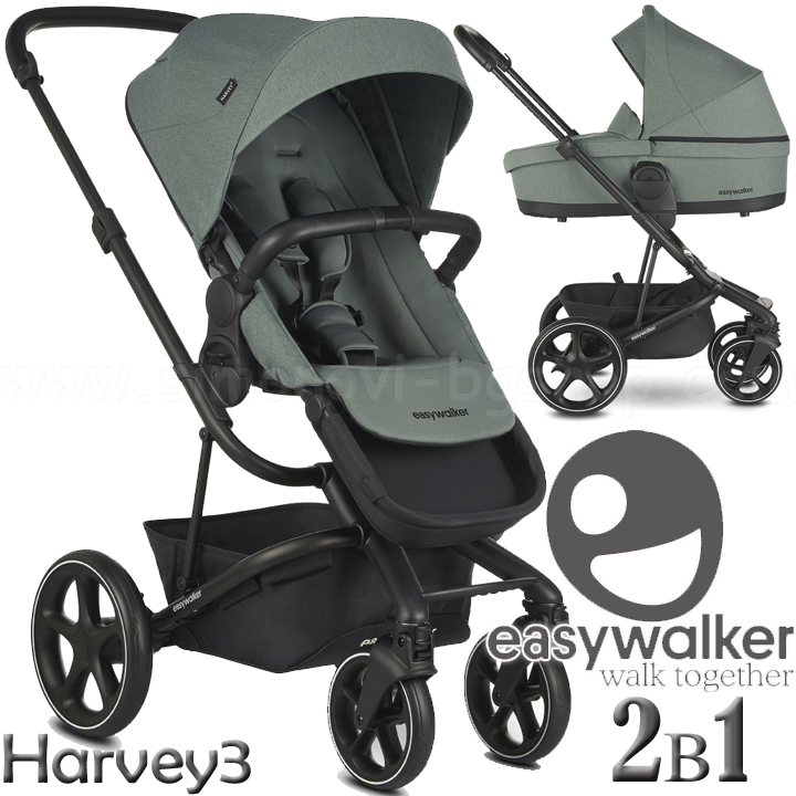 * EasyWalker Baby stroller Harvey³ 2in1 Forest Green