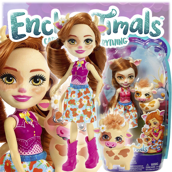 Enchantimals Guardians of the Wood Cailey Cow Doll and Curdle FXM77