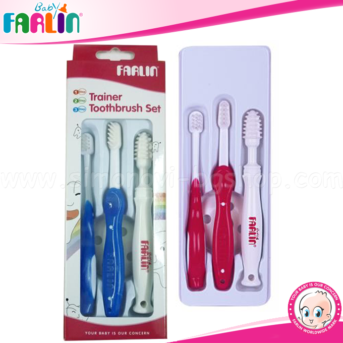 Set toothbrushes with three attachments - Farlin