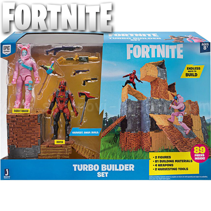 Fortnite Крепост с фигурки Rabbit Raider и Vertex Turbo Builder FNT0115 Fortnite Крепост с фигурки Rabbit Raider и Vertex Turbo Builder FNT0115