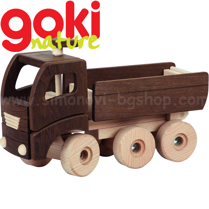 Goki Natura Dumper de jucărie din lemn 55914