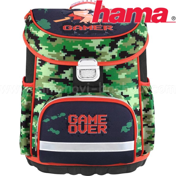 *2018 Hama Ергономична ученическа раница Gamer 139298 *2018 Hama Ергономична ученическа раница Gamer 139298