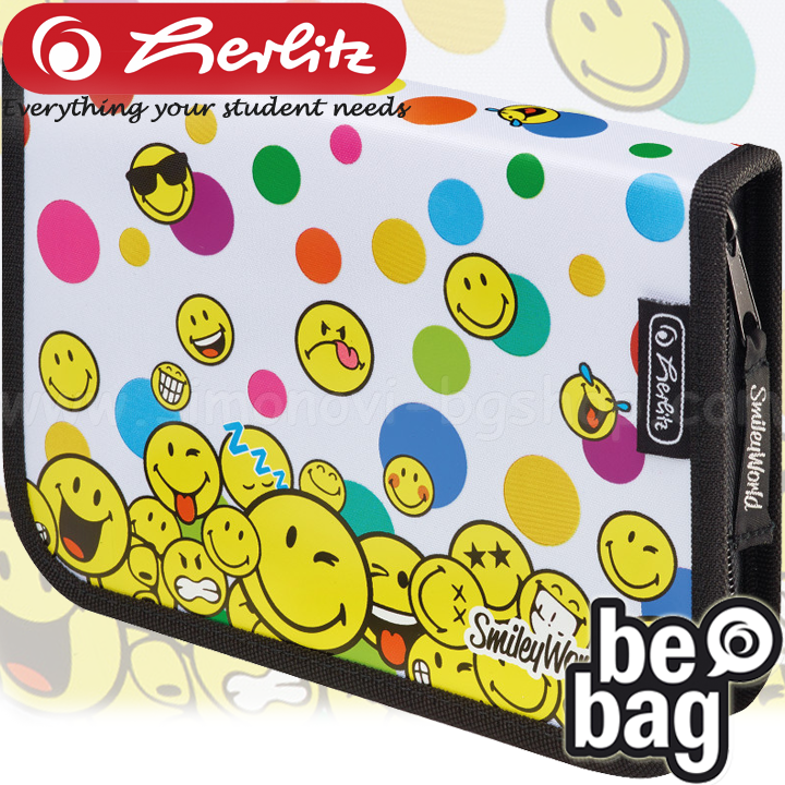 *Herlitz be.bag SmileyWorld Несесер - празен Rainbow Faces 50015399 *Herlitz be.bag SmileyWorld Несесер - празен Rainbow Faces 50015399