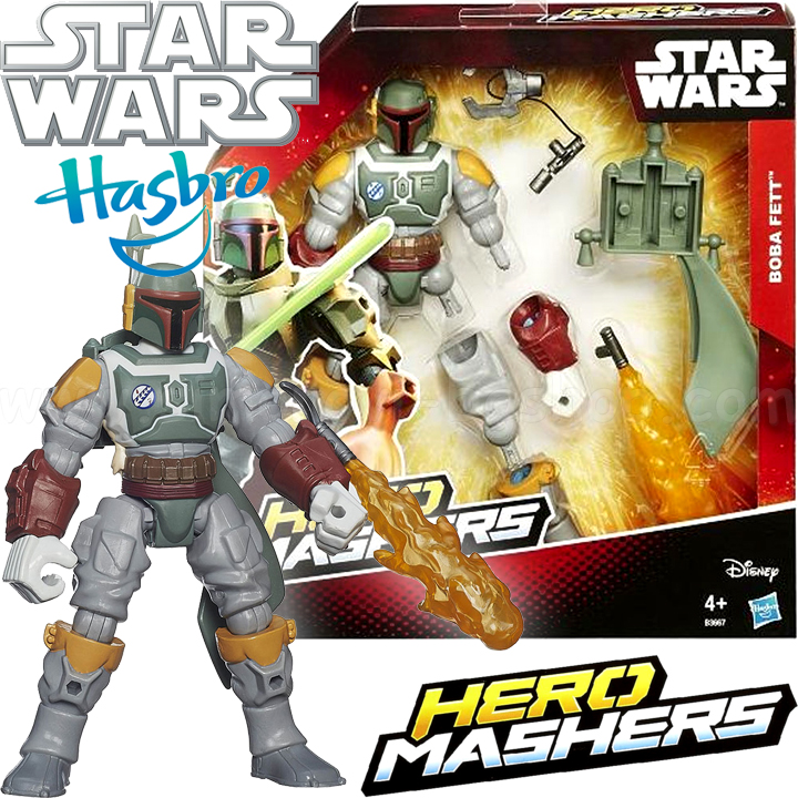 *Hasbro Star Wars Фигурка Hero Mashers Deluxe Boba Fett B3667 *Hasbro Star Wars Фигурка Hero Mashers Deluxe Boba Fett B3667