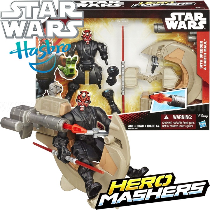 *Hasbro Star Wars Фигурки Hero Mashers Sith Speeder & Darth Maul B3832 *Hasbro Star Wars Фигурки Hero Mashers Sith Speeder & Darth Maul B3832