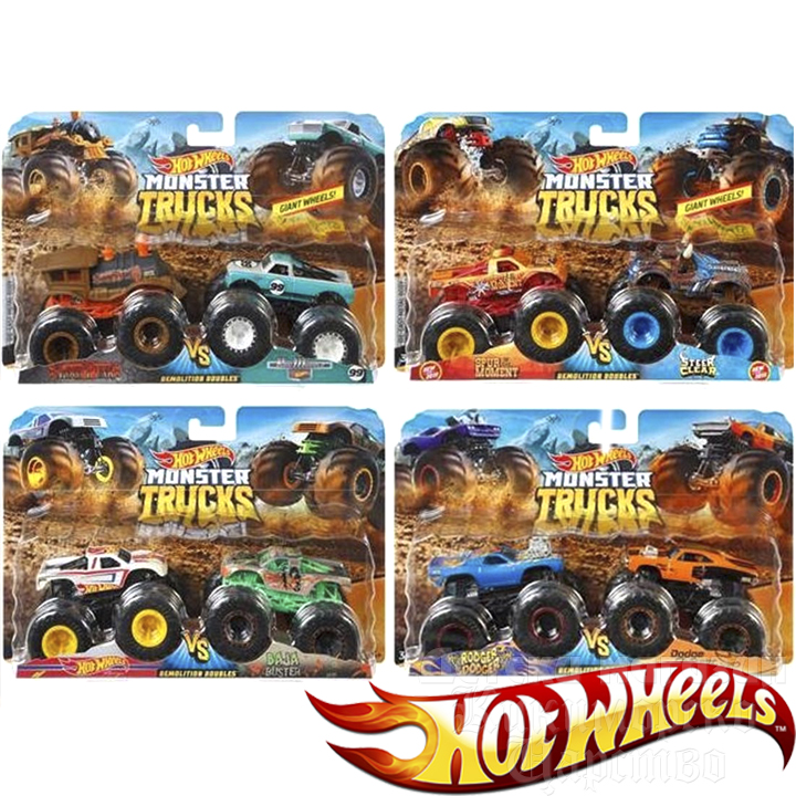 *Hot Wheels Monster Trucks Бъгита 2бр. комплект 1:64 Асортимент FYJ64 *Hot Wheels Monster Trucks Бъгита 2бр. комплект 1:64 Асортимент FYJ64