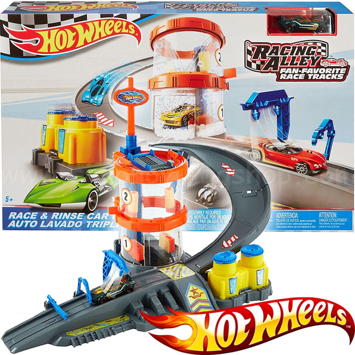 *Hot Wheels Race & Rinse Car Wash Сервиз с автомивка Auto Lavado Tripple FGW75 *Hot Wheels Race & Rinse Car Wash Сервиз с автомивка Auto Lavado Tripple FGW75