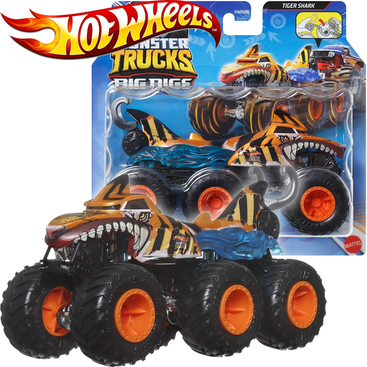 * Hot Wheels Monster Truck :   1:64, Tiger Shark HWN88