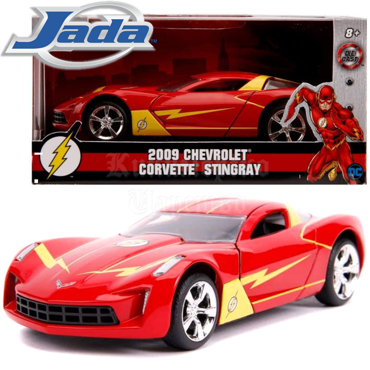 * Jada Marvel   2009 Chevy Corvette Stingray 1:32 The Flash 253252007
