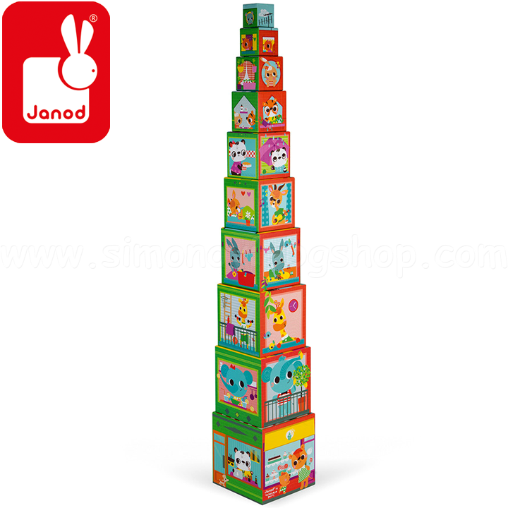 * Janod Pyramid of "Friends in the City" cubes J02762