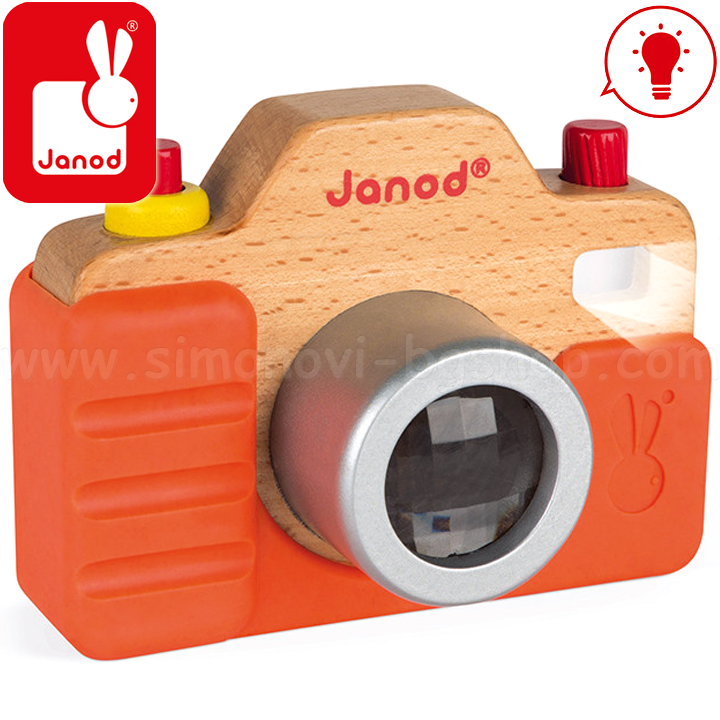 * Janod Children's camera made of wood with sound J05335