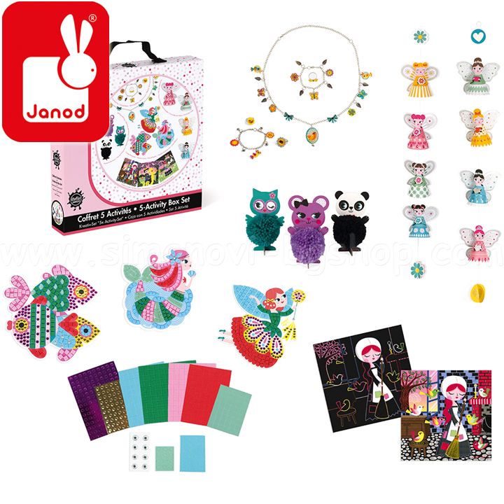 * Janod Box with 5 Creative Kits J07756