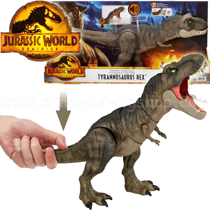 * Jurassic World Dominion Thrash 'n Devour Tyrannosaurus Rex   H