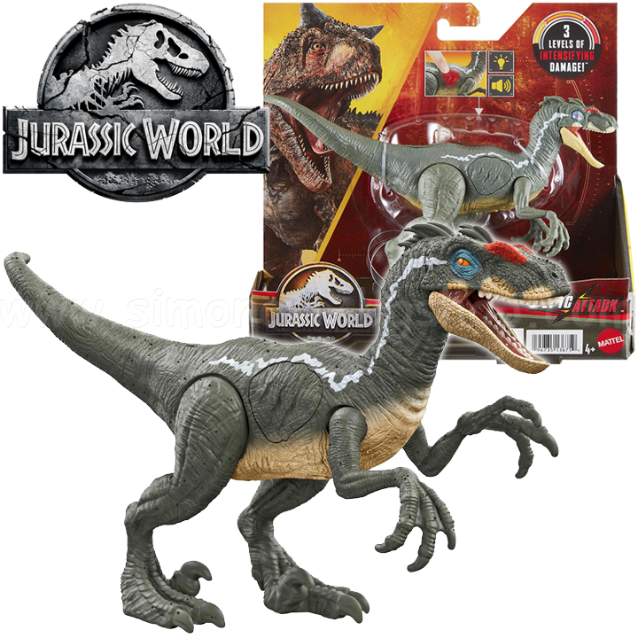 * 2023 Jurassic World Epic Attack   Velociraptor HNC11
