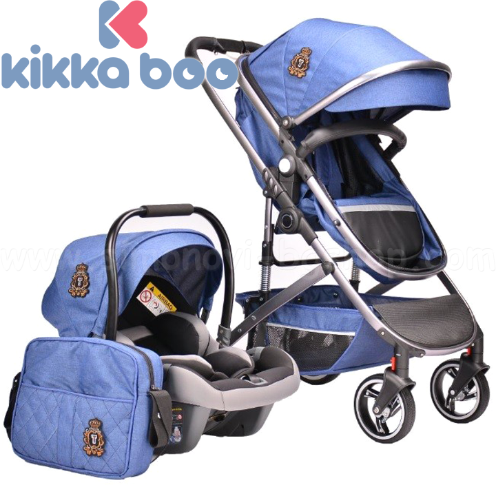 *2020 KikkaBoo Комбинирана бебешка количка 2в1 TIARA Blue 31001010095 *2020 KikkaBoo Комбинирана бебешка количка 2в1 TIARA Blue 31001010095