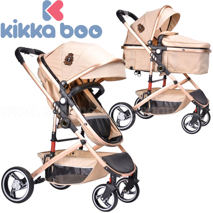 *2020 KikkaBoo Комбинирана бебешка количка TIARA Beige 31001020067 *2020 KikkaBoo Комбинирана бебешка количка TIARA Beige 31001020067