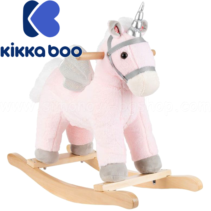 * Unicorn KikkaBoo Rocking Horse cu sunet UNICORN PINK 31201040006