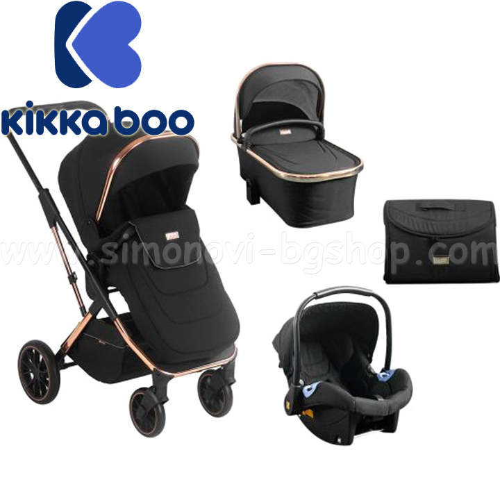 2021 KikkaBoo   31 Angele Chrome Black 31001010186