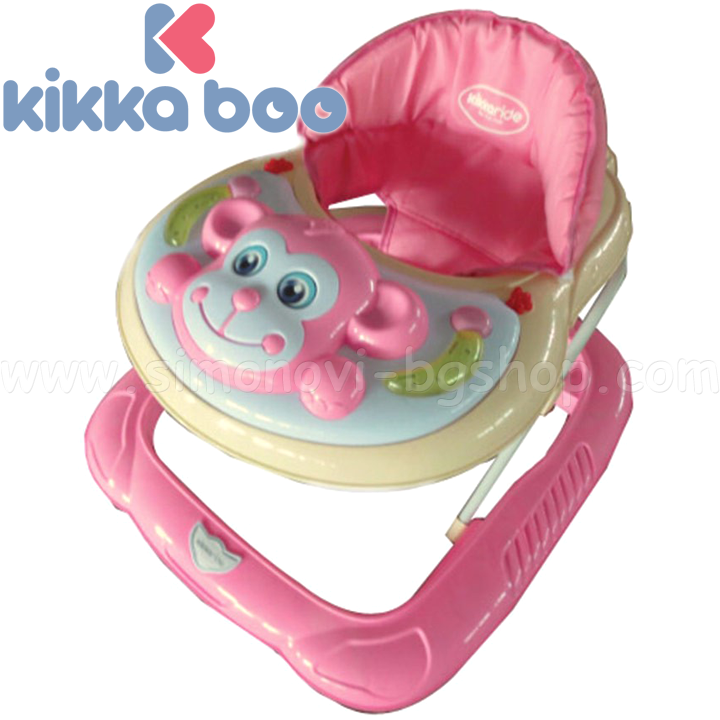 Kikka Boo Бебешка проходилка Monkey Light Pink 140128 Kikka Boo Бебешка проходилка Monkey Light Pink 140128