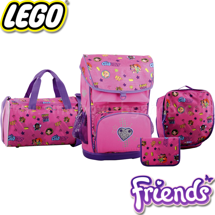 * Lego Large Friends Good Vibes Backpack with accessories 20114-1915