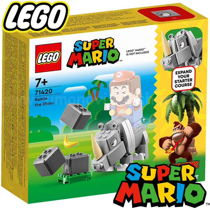 *2023 Lego Super Mario    Rambi the Rhino 71420