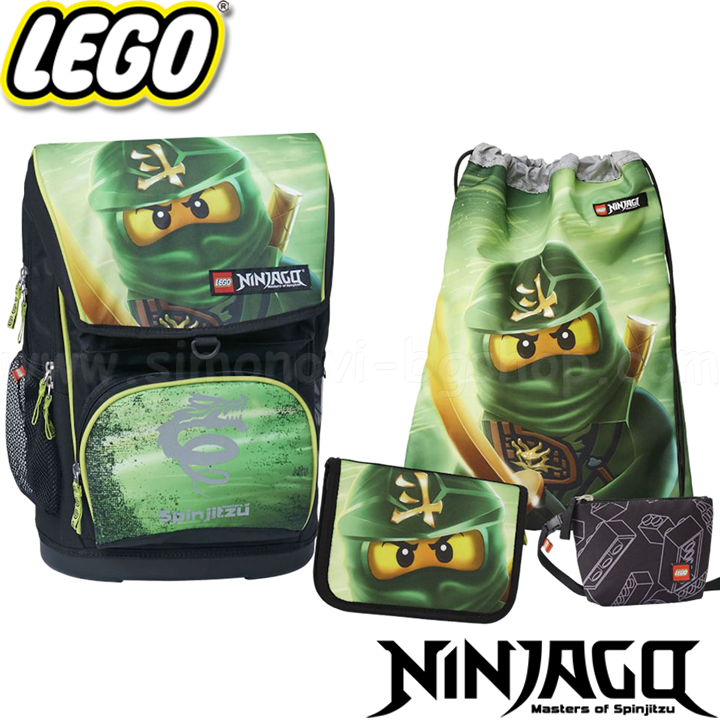 *Lego Ученическа раница Large Ninjago Lloyd Garmadon с аксесоари 20089-1807 *Lego Ученическа раница Large Ninjago Lloyd Garmadon с аксесоари 20089-1807