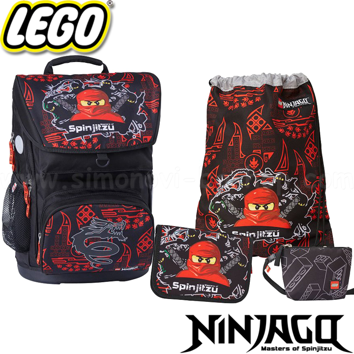 *Lego Ученическа раница Large Ninjago Team Ninja с аксесоари 20089-1809 *Lego Ученическа раница Large Ninjago Team Ninja с аксесоари 20089-1809