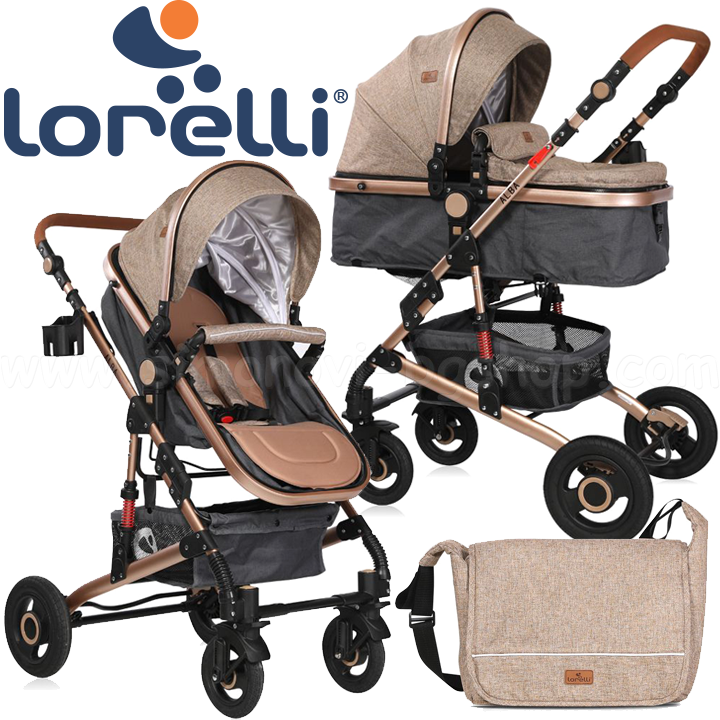 *2020 Lorelli Premium Комбинирана количка Alba Dark Beige *2020 Lorelli Premium Комбинирана количка Alba Dark Beige