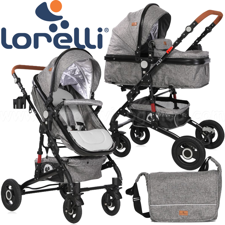 *2020 Lorelli Premium Комбинирана количка Alba Dark Grey *2020 Lorelli Premium Комбинирана количка Alba Dark Grey