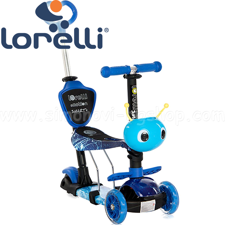 Lorelli Тротинетка-скутер 3в1 Smart Plus Blue Cosmos 10390030012 Lorelli Тротинетка-скутер 3в1 Smart Plus Blue Cosmos 10390030012