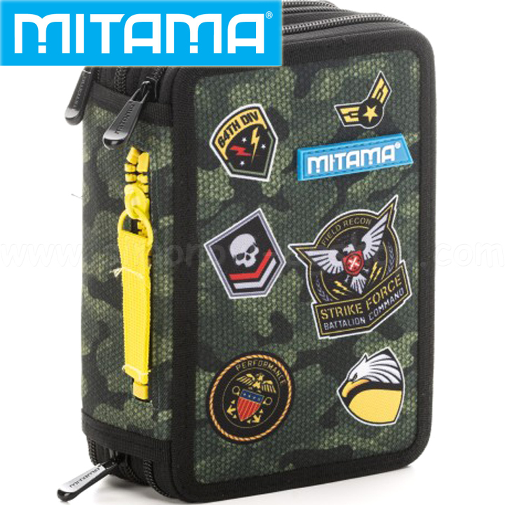 Mitama Пълен несесер с три ципа Army 63272 Mitama Пълен несесер с три ципа Army 63272