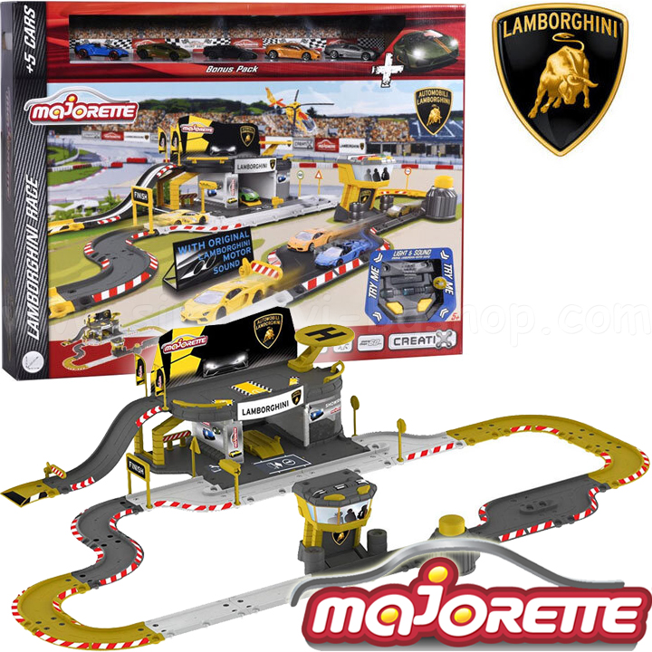 *Majorette Писта Lamborghini с 5 колички със звук и светлина 212050025 *Majorette Писта Lamborghini с 5 колички със звук и светлина 212050025