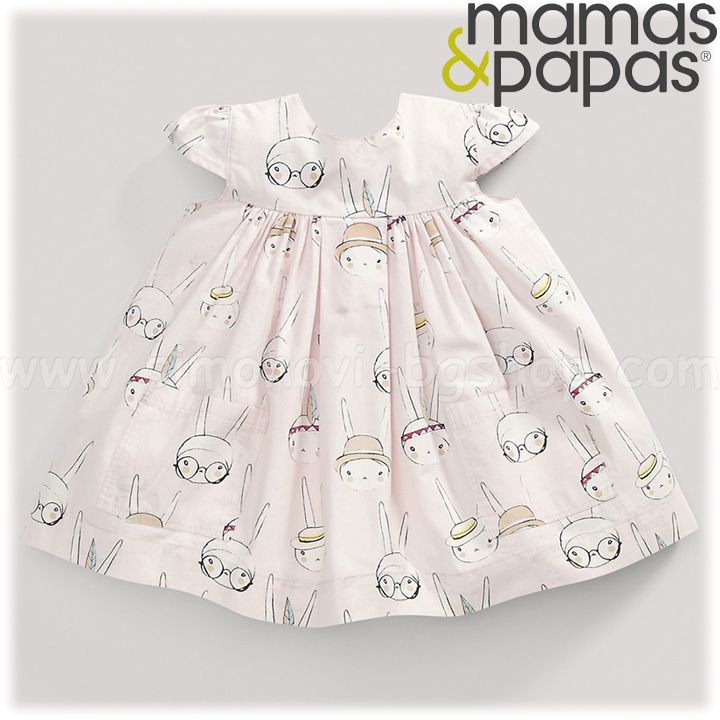*2016 Mamas & Papas Girls Рокля с къс ръкав Fifi Lapin S16N909 *2016 Mamas & Papas Girls Рокля с къс ръкав Fifi Lapin S16N909