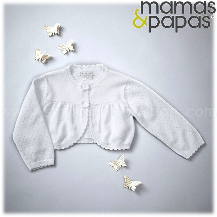 *Mamas & Papas Welcome to the World Плетена жилетка White S03KG14 *Mamas & Papas Welcome to the World Плетена жилетка White S03KG14