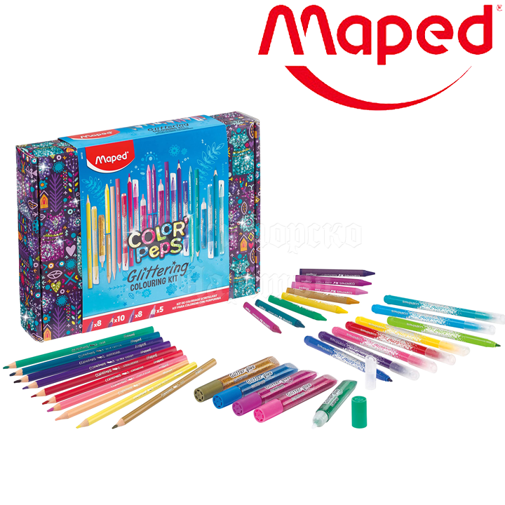 * Set de colorat cu sclipici Maped Color'Peps Glitter 31 piese 984722
