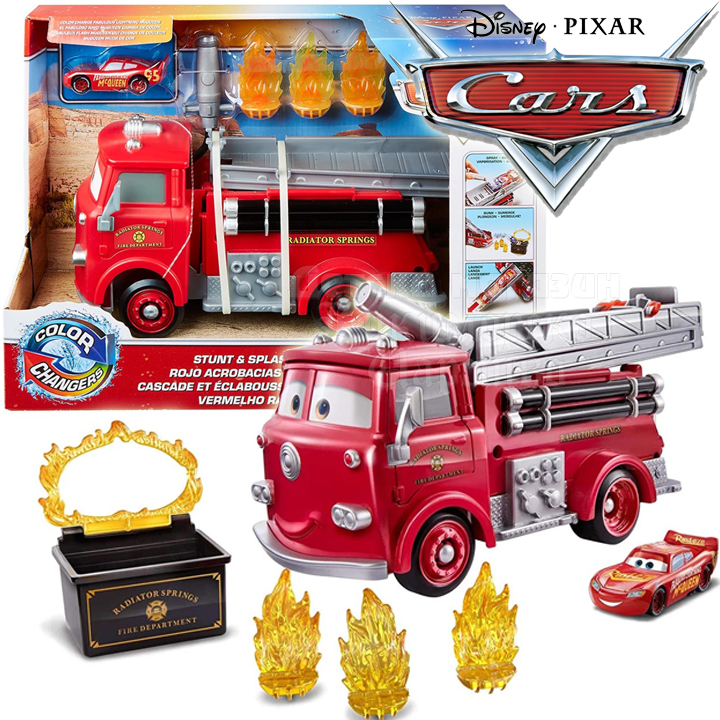 Cars Disney Пожарникарски камион и количка с променящ се цвят GPH80 Cars Disney Пожарникарски камион и количка с променящ се цвят GPH80