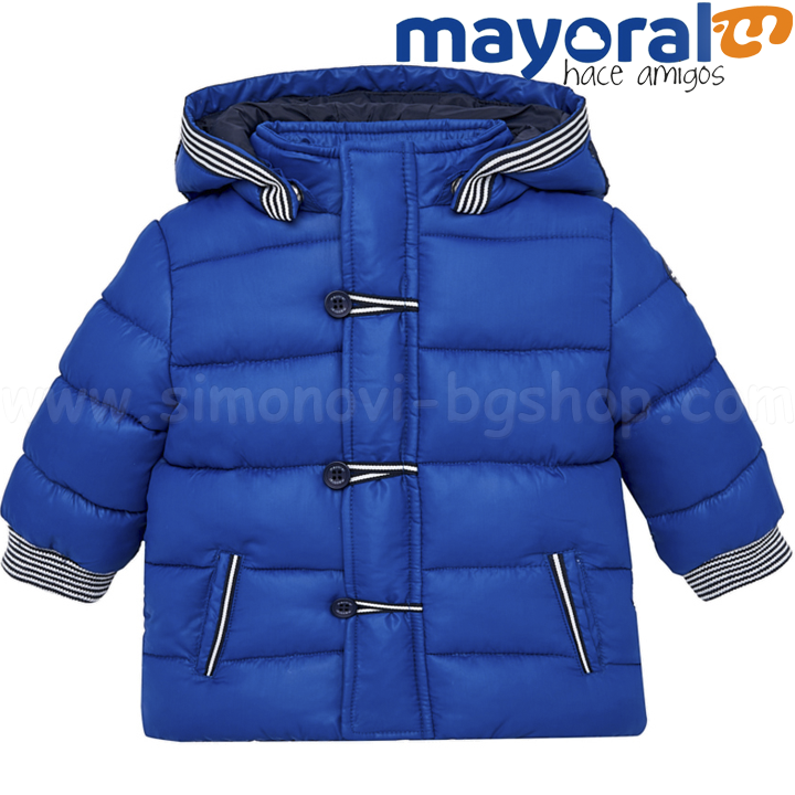 Mayoral Boys Детско ватирано яке с качулка в синьо 18-02477-032 (9м-98см) Mayoral Boys Детско ватирано яке с качулка в синьо 18-02477-032 (9м-98см)