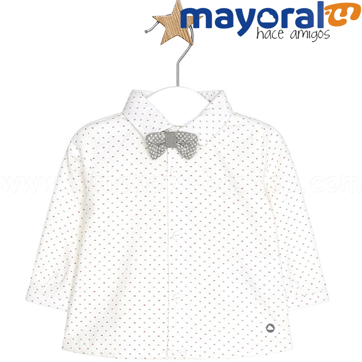 Mayoral Boys Бебешка риза с дълъг ръкав и папионка 18-02104-047 (1-12м) Mayoral Boys Бебешка риза с дълъг ръкав и папионка 18-02104-047 (1-12м)