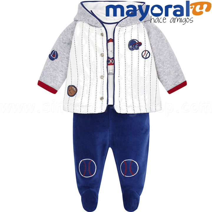Mayoral Boys Бебешки анцуг 3 части 18-02632-052 (0-6м) Mayoral Boys Бебешки анцуг 3 части 18-02632-052 (0-6м)