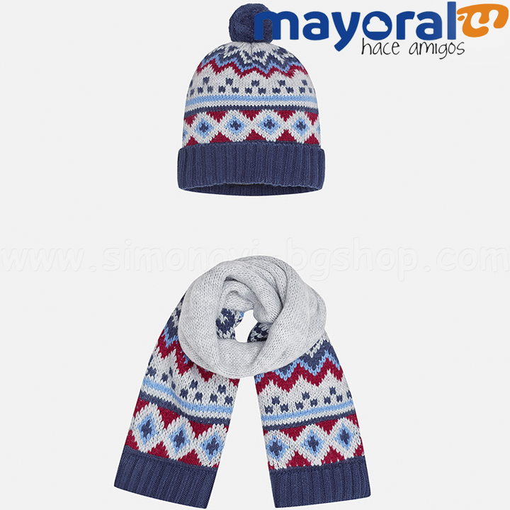 Mayoral Boys Комплект шал и шапка 18-10221-016 Mayoral Boys Комплект шал и шапка 18-10221-016