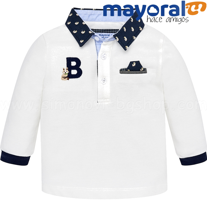 Mayoral Boys Детска блуза с дълъг ръкав с яка 18-02116-089 (9-18м) Mayoral Boys Детска блуза с дълъг ръкав с яка 18-02116-089 (9-18м)