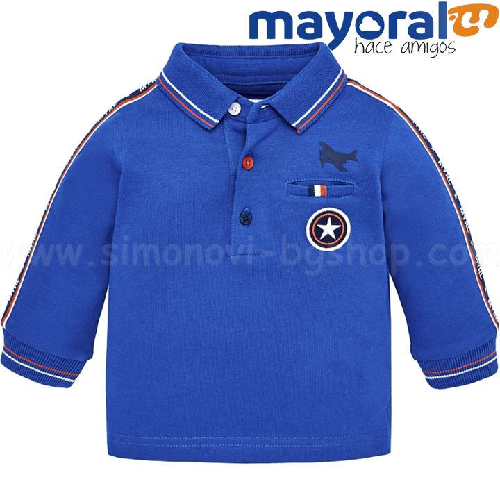 Mayoral Boys Детска блуза с дълъг ръкав с яка 18-02120-077 (9-36м) Mayoral Boys Детска блуза с дълъг ръкав с яка 18-02120-077 (9-36м)