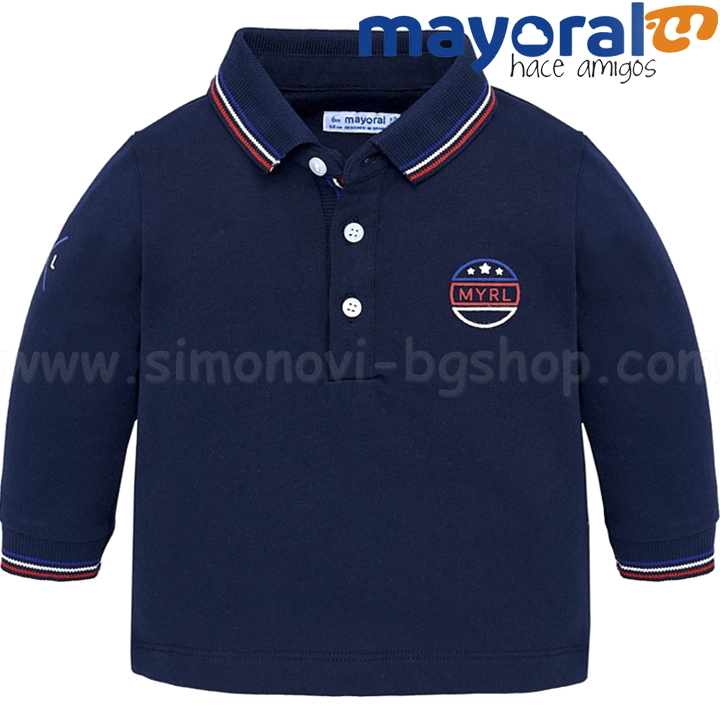 Mayoral Boys Детска блуза с дълъг ръкав с яка 18-02110-027 (9-24м) Mayoral Boys Детска блуза с дълъг ръкав с яка 18-02110-027 (9-24м)